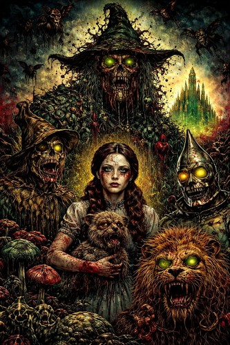 Creepy art print - art, of